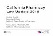 California Pharmacy Law Update 2018westernpharmacyexchange.com/wp-content/uploads/2018/04/Califor… · •Applicants who fail the NAPLEX or CPJE may retake the examination in 45