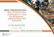 MISA PRESENTATION Key infrastructure challenges in rural ... · Dr. Xolani Ngobese MISA. 13 June 2018 MISA PRESENTATION Key infrastructure challenges in rural municipalities, opportunities