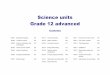 Science units Grade 12 advanced · 2011-10-18 · Science units Grade 12 advanced Contents 12AB.1 Biological energetics 391 12AC.1 The periodic table 455 12AP.1 Gravity and circular