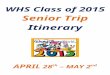 Senior Class Trip - Woodstown-Pilesgrove Regional School ...€¦  · Web viewStudents are in the airport for over an hour and may want to buy something to eat. – ($10.00 est