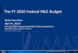 The FY 2020 Federal R&D Budget - asme.org · *Based on mix of OMB and agency R&D data and AAAS estimates of FY 2019 appropriations for some agencies. Note: The projected GDP inflation