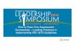 504 How to Pass Your Assessment Successfully - Leading Practices in Implementing … · 2016-07-29 · How to Pass Your Assessment Successfully – Leading Practices in Implementing