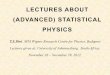 Six LECTURES ABOUT (ADVANCED) STATISTICAL …physics.uj.ac.za/conferences/2012/HDM2012/talks/AdvStat...LECTURES ABOUT (ADVANCED) STATISTICAL PHYSICS T.S.Biró, MTA Wigner Research