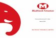 MUTHOOT FINANCE LIMITED · 2018-05-18 · • NEFT/RTGS/IMPS mode of bank transfer • Less cash handling at branch • Instant credit to customer bank account Gold Cash Card (GCC)