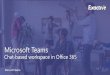 Microsoft Teams Customer Pitch Deck - Exactive Microsoft Teams Chat-based Workspace Teams Sites & Content