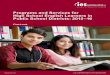 Programs and Services for High School English …Programs and Services for High School English Learners in Public School Districts: 2015–16 First Look September 2016 Laurie Lewis