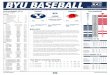 BYU BASEBALL - Amazon S3 · 2019-02-27 · strikeouts with just 10 hits and six walks for a 3-1 record and a save in 25.1 innings pitched. Sophomore Easton Walker has allowed no runs
