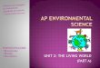 TOPICS INCLUDE: Ecosystems Energy UNIT 2: THE LIVING …...organisms that eat living or dead material PREDATOR organisms that kill and eat other animals PREY organisms that are eaten