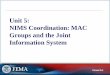 Unit 5: NIMS Coordination: MAC Groups and the Joint ......Unit Enabling Objectives •Explain the functions and purpose of a Multiagency Coordination Group. •Explain the functions