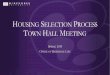 Housing Selection Process Town Hall Meeting collect this information in order to match possible roommates