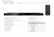 BDP-150-k Playback Pioneer Blu-ray 3D™ Disc Player with … · 2015-08-20 · Pioneer Blu-ray 3D™ Disc Player with Network Features, Front USB, and SACD BDP-150-k Playback Network