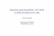 Machine Learning (AIMS) - MT 2018 0. (My) Introduction to ML...Machine Learning (AIMS) - MT 2018 0. (My) Introduction to ML Varun Kanade University of Oxford November 5, 2018