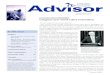 Advisor: March - April, 2002 · 2019-10-29 · Advisor March/April 2002 Volume 15, No. 2 In This Issue Features Tools to protect, conserve water take shape Special report - The Great