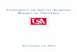 UNIVERSITY OF SOUTH ALABAMA BOARD OF TRUSTEESsouthalabama.edu/departments/trustees/agendas/2013/... · 2014-07-14 · report of academic affairs activities. As slides were viewed