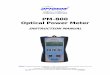 PM-800 Optical Power Meter - Optokon a.s.€¦ · PM-800 INSTRUCTION MANUAL 4 1 Introduction The PM-800 optical power meter is designed to measure absolute or relative optical power