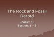 The Rock and Fossil Record - PBworkscwmsroyal.pbworks.com/w/file/fetch/52226274/The Rock and...Paleontology The history of the Earth would be incomplete without knowledge of the organisms