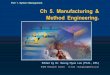 Ch 5. Manufacturing & Method Engineering. - IEMS. Manufacturing Engineering.pdf · Ch 5. Manufacturing & Method Engineering. Edited by Dr. Seung Hyun Lee (Ph.D., CPL) IEMS ... MTS