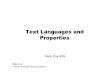 Text Languages and Properties - 國立臺灣師範大學berlin.csie.ntnu.edu.tw/Courses/2004F... · 2005-01-05 · Text Languages and Properties Berlin Chen 2004 Reference: 1. Modern