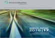 ANNUAL REPORT 2016 |17 - Fraunhofer UMSICHT€¦ · total budget 33.7 % industry 7.3 million € sulzbach-rosenberg 31.5 million € oberhausen 2016 fraunhofer umsicht in figures