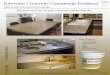 Envision Concrete Countertop Products · countertop from stains while leaving a natural finish, free from the plastic look associated with some sealers. Color Pigments: In effort