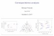 Correspondence analysis - York Universityeuclid.psych.yorku.ca/www/psy6136/lectures/Corresp-1up.pdf · Correspondence analysis: Basic ideas Correspondence analysis (CA) Analog of