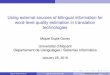 Using external sources of bilingual information for word ...mespla/pub/pdf/thesis_presentation.pdf · Using external sources of bilingual information for word-level quality estimation