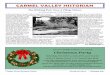 CARMEL VALLEY HISTORIAN€¦ · CARMEL VALLEY HISTORICAL SOCIETY VOLUME 30, ISSUE 4 * DECEMBER 2016 CARMEL VALLEY HISTORIAN In the early 1950s Carmel Valley Village was a small collection