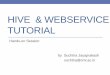 HIVE & WEBSERVICE TUTORIALvvtesh.co.in/teaching/bigdata-2020/slides/ws-tut.pdf · TUTORIAL Hands-on Session by Suchitra Jayaprakash suchitra@cmi.ac.in . Apache HIVE ... •Create