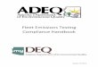 Fleet Emissions Testing Compliance Handbook · This handbook describes the fleet station permitting process, the types of permits issued by ADEQ, emissions inspector licenses, required
