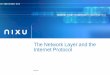 The Network Layer and the Internet Protocol · Nixu Ltd. 10/48The Network Layer and the Internet Protocol CIDR (Classless InterDomain Routing) • Arbitrary length host and network