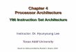 Chapter 4 Processor Architecture - Texas A&M Universityfaculty.cse.tamu.edu/hlee/csce312/Ch4a-Y86-ISA.pdf · Chapter 4! Processor Architecture!! Y86 Instruction Set Architecture!