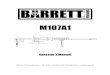 M107A1 Manual 2 - EuroopticAdditional manuals can be ordered from Barrett Firearms Manufacturing, Inc. or can be downloaded from the company website, barrett.net. This manual covers