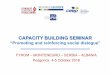 CAPACITY BUILDING SEMINAR - erc-online.euerc-online.eu/.../2018...SD-PPT-Montenegro-10.2018.pdf · Bipartite and tripartite social dialogue ... - Strengthening the role of worker