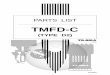 TMFD-C - MCD REFACCIONES€¦ · 23 TAJIMA Brand Name Plate CT0825010000 24 Stand Stud Bolt EF0808000000 25 Vibration-preventive Rubber A EF0833A00000 ... TMFD-C CYLINDER BED 1 DC-4-1