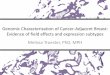 Genomic Characterization of Cancer-Adjacent …...Genomic Characterization of Cancer-Adjacent Tissue: Evidence of Field Effects and Expression Subtypes Author Melissa Troester Subject