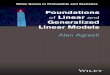 Alan Agresti · Foundations of Linear and Generalized Linear Models Wiley Series in Probability and Statistics Alan Agresti
