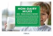 NON-DAIRY MILKS€¦ · Cow milk (also called dairy milk) has been on the decline since 2012. Non-dairy milks, however, grew 61% in the same period. Consumers are seeking these plant-based