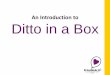 An Introduction to Ditto in a Box - Bravehearts · Ditto in a Box - Scenario Cards Ditto in a Box contains six scenario cards that are used in Modules 3 and 6. Each card contains