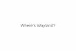 Where's Wayland? The Wayland protocol defines what it means to be either a Wayland compositor or a Wayland