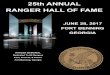 25th ANNUAL RANGER HALL OF FAME - WordPress.com · 6/28/2017  · 2 3rd 25th ANNUAL RANGER HALL OF FAME JUNE 28, 2017 FORT BENNING GEORGIA RANGER MEMORIAL Dedicated To All Rangers