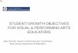 STUDENT GROWTH OBJECTIVES FOR VISUAL & PERFORMING ARTS ... · growth objectives relate to standards. 2. Model SGO development, and 3. Develop drafts of one Specific and one General