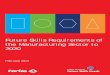 Future Skills Requirements of the Manufacturing Sector · Future Skills Requirements of the Manufacturing Sector 6 December 2012 At a macro level, globalisation – the movement of