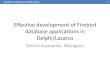 Effective development of Firebird database applications in … · 2019-10-24 · Firebird Conference 2019, Berlin Charsets •Connection charset – only one particular charset •Database