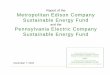 Report of the M t lit Edi CMetropolitan Edison Company ...€¦ · M t lit Edi CMetropolitan Edison Company Sustainable Energy Fund and the ... • New Tech WindTech Wind, Inc-$1