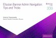Ellucian Banner Admin Navigation: Tips and TricksEllucian Banner Admin Navigation: Tips and Tricks Antonio Trepesowsky Banner Student Consultant, Ellucian SESSION ID: EL253775 