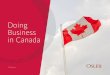 Doing Business in Canada - Osler, Hoskin & Harcourt DOING BUSINESS IN CANADA Osler, Hoskin Harcourt