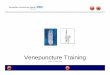 Venepuncture Training · venepuncture (1 min max). Anchor the veins by a few centimetres below the proposed insertion site. Insert the needle smoothly at an angle of approx.. 30 degrees