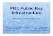 PKI: Pub lic K ey Infr astr uctur epeople.ku.edu/~wes/acs/pki-check-slides.pdf · business pr ocesses . How ever, the dr eam of using it f or g ener al-pur pose authentica tion and