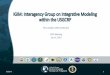 IGIM: Interagency Group on Integrative Modeling within the USGCRP · IGIM: Interagency Group on Integrative Modeling within the USGCRP Renu Joseph, IGIM coordinator ESPC Meeting June