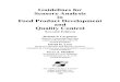 Guidelines for Sensory Analysis In Food Product ...3A978-1-4615-4447-0%2F… · Sensory Analysis In • Food Product Development and Quality Control Second Edition Roland P. Carpenter